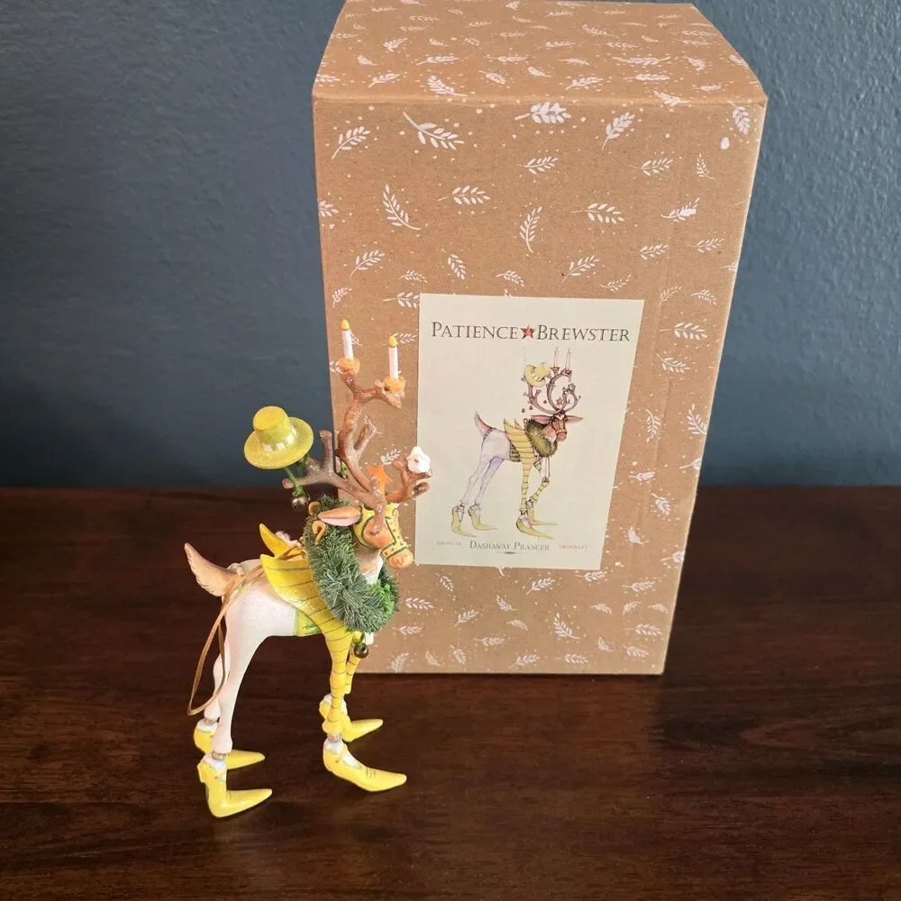 Patience Brewster Dash Away Prancer DEPT 56 Reindeer Christmas Ornament w/Box